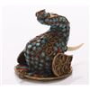 Image 3 : 1920's Chinese Tibet/Nepal brass elephant with red cora