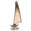 Image 3 : Mid-Century brass and agate sailboat sculptures signed