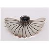 Image 1 : Native American sterling silver pendant with onyx stone