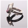 Image 2 : Sterling silver amethyst ring.  SIZE: see attached rule