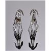 Image 1 : Two (2) silver and glass dog figurines.  SIZE: see atta