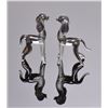 Image 2 : Two (2) silver and glass dog figurines.  SIZE: see atta