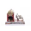 Image 2 : Vintage steam engine toy.  SIZE: see attached ruler pho