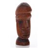 Image 1 : Native tribal wood carving of a man, signed on bottom "
