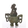 Image 8 : Chinese carved soapstone vase with lid.  The neck flank