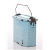 Image 2 : Antique French enamel cobalt lunch box.  SIZE: see atta