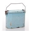 Image 3 : Antique French enamel cobalt lunch box.  SIZE: see atta