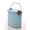 Image 4 : Antique French enamel cobalt lunch box.  SIZE: see atta