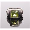 Image 1 : Sterling silver ring with peridot stone.  SIZE: see att