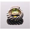 Image 3 : Sterling silver ring with peridot stone.  SIZE: see att