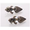 Image 2 : Native American arrow or heart shaped earrings signed K