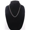 Image 1 : Sterling silver double link chain necklace.  SIZE: see