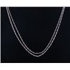 Image 2 : Sterling silver double link chain necklace.  SIZE: see