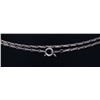 Image 3 : Sterling silver double link chain necklace.  SIZE: see