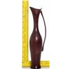 Image 2 : A small hand carved wood pitcher vase.  SIZE: see attac