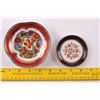 Image 2 : Two small painted Austrian enamel plates.  "Hand painte