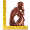 Image 2 : Indonesian wood sculpture carving of a man playing an i
