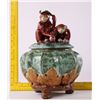 Image 2 : Cookie jar depicting two playful monkeys holding fruit