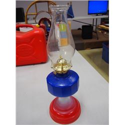 Red White and Blue Oil Lamp