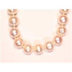 #3-GENUINE PEARL NECKLACE W/ STERLING SILVER CLASP