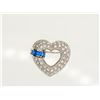 Image 1 : #8-STERLING SILVER CZ 'HEART' BROOCH