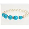 Image 1 : #10-PEARL AND TURQUOISE BRACELET