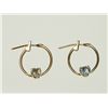 Image 1 : #12-14KT GOLD AQUAMARINE EARRINGS