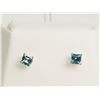 Image 1 : #13-14KT GOLD BLUE TOPAZ EARRINGS