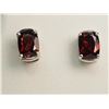 Image 1 : #15-STERLING SILVER GARNET EARRINGS