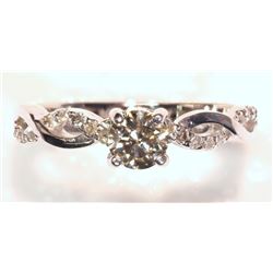 #17-14KT GOLD DIAMOND (0.45CT) TWIST RING W/ COA