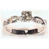 Image 2 : #17-14KT GOLD DIAMOND (0.45CT) TWIST RING W/ COA