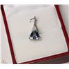 Image 1 : #18-14K WHITE GOLD DIAMOND & TANZANITE PENDANT
