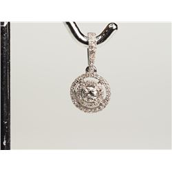 #19-14KT WHITE GOLD DIAMOND (0.18CT & 0.1CT)PENDAN