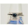 Image 1 : #20-14KT WHITE GOLD BLUE DIAMOND SOLITAIRE RING