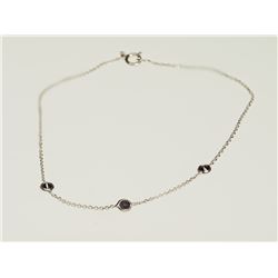 #25-14KT WHITE GOLD BLACK DIAMOND (0.27CT)BRACELET