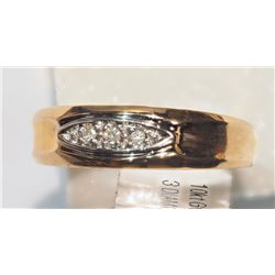 #32-10KT GOLD DIAMOND RING W/ COA