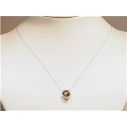 #35-14KT GOLD GEMSTONE PENDANT WITH 16 INCH CHAIN