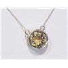 Image 2 : #35-14KT GOLD GEMSTONE PENDANT WITH 16 INCH CHAIN