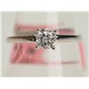 Image 1 : #42-14KT WHITE GOLD SOLITAIRE DIAMOND RING W/COA