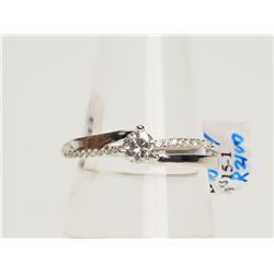#48-14KT WHITE GOLD DIAMOND RING