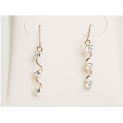 #49-10KT GOLD CZ EARRINGS
