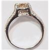 Image 3 : #50-14KT GOLD BROWN AND WHITE DIAMOND(1.63CT)RING