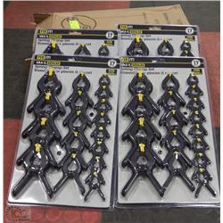 item#37  CASE OF FOUR 17 PCS SPRING CLAMP SETS