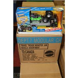 item#10 CASE OF 6 MATTEL/HOTWHEELS MONSTER TRUCKS