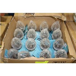 item#6CASE OF 12 CRACKLE GLASS SOLAR GARDEN LIGHTS