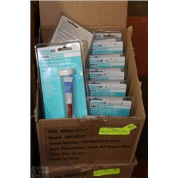 item#11 CASE WITH 20 BOTTLES OF SUPER GLUE