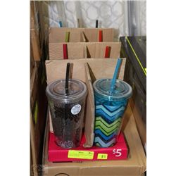 item#19 CASE OF 8 NEW COOL GEAR DRINK GLASSES