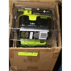 CASE OF 4 NEW 18 VOLT "POWER IT" DRILL BATTERIES