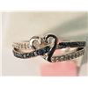 Image 1 : #6-STERLING SILVER BLUE DIAMOND(0.25CT) & WHITE