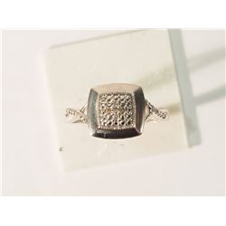 #10-STERLING SILVER DIAMOND RING